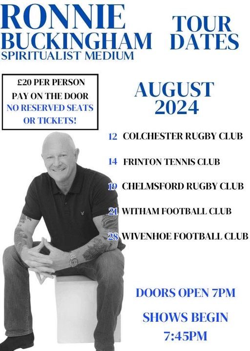 Ronnie Buckingham August 2024 Shows